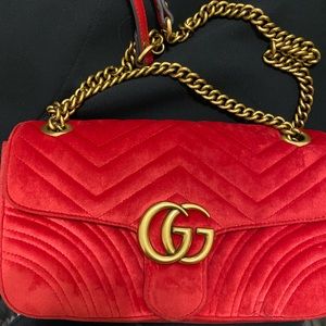 Red Velvet GG Purse